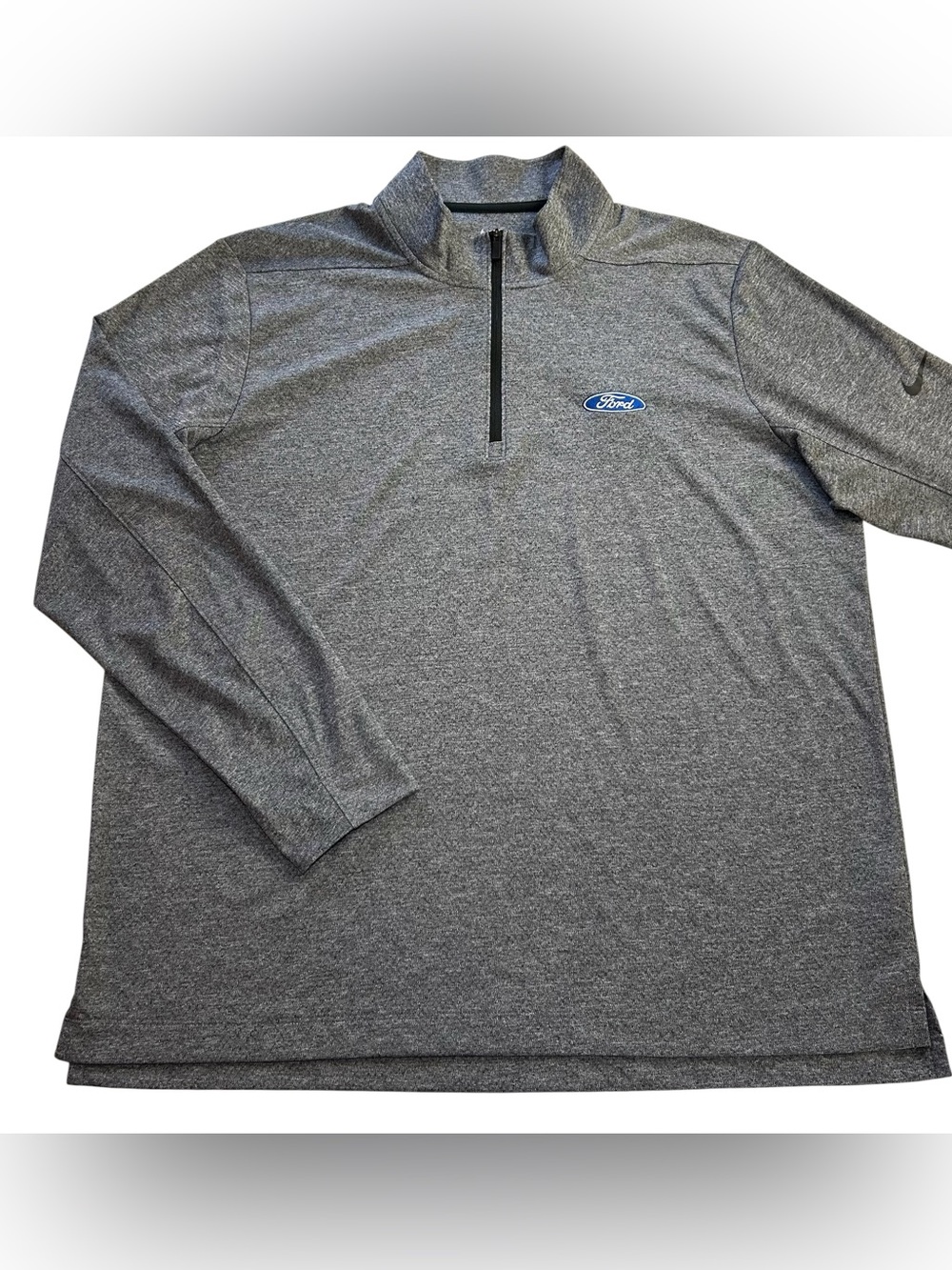 Nike Ford Pullover Men’s Size XL Gray 1/4 Zip Performance Stretch Golf Dri-FIT